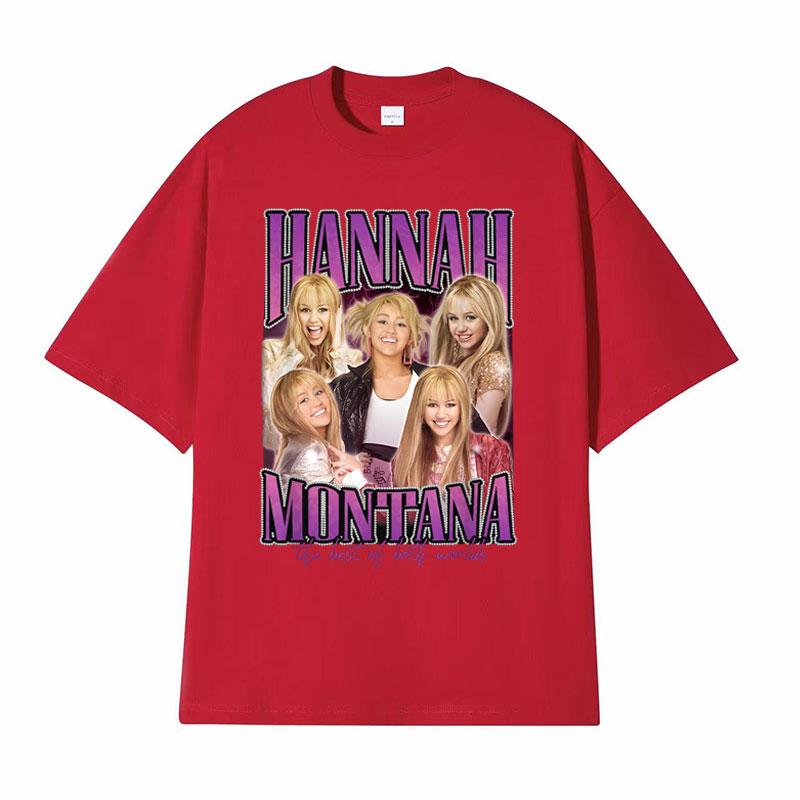 Miley Cyrus Hannah Montana Hip Hop Retro Style Graphic T Shirts Men Women Fashion Casual Cotton Tshirt Harajuku Streetwear