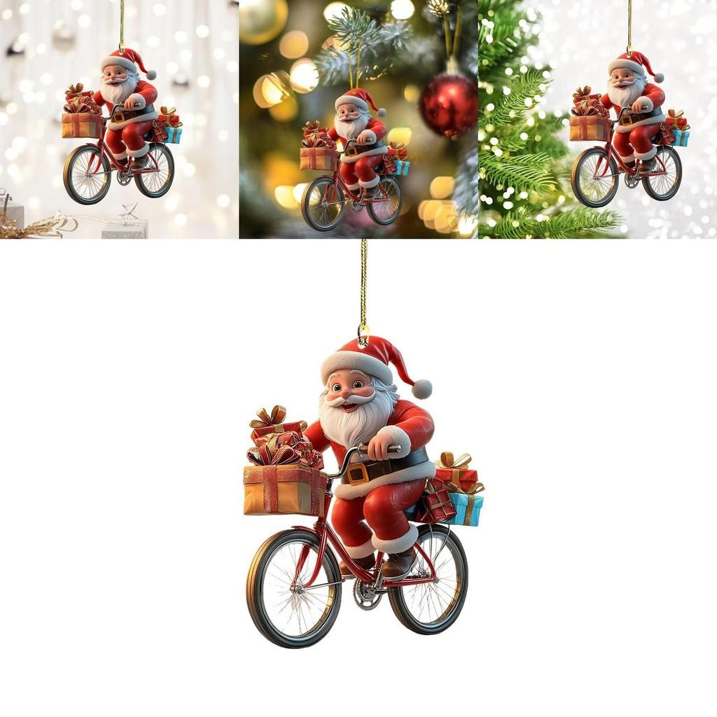 Weihnachten Weihnachtsmann Auto Innenraum Dekor Acryl Hängeornament Für Feiertagsfestlichen Stil