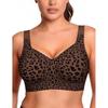 LetsJoli Womens Wireless Full Coverage Bra Comfort Push Up Seamless Plus Size Everyday