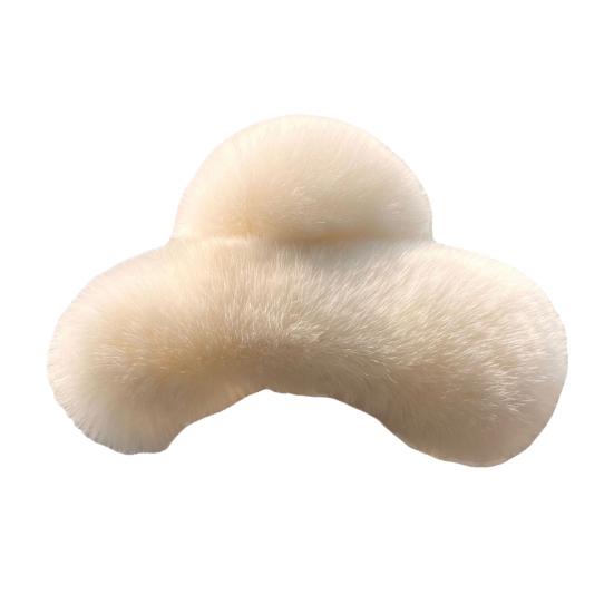 Hair Claw Soft Plush Cover Women Hair Clip Strong Spring Back Head Hair Clamp Party Holiday Hair Accessory
