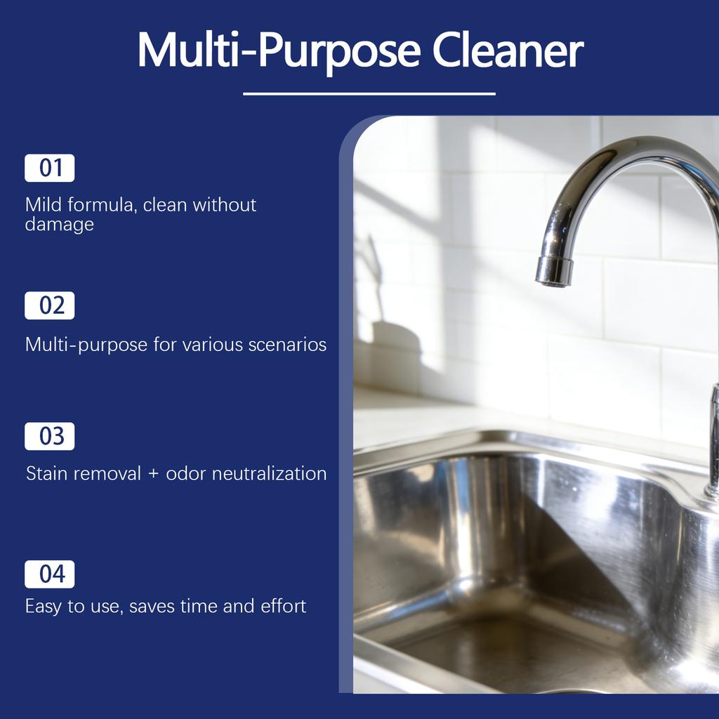 Curățător Multifuncțional, Pentru Îndepărtarea Petelelor de Apă din Bucătărie și Baie, și Curățător Casnic,120ml+10g,