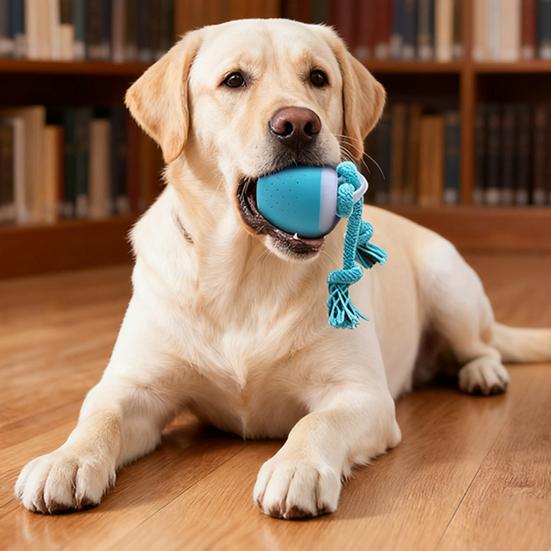 Interactive Dog Toy Ball Pets Electric Ball with Ropes Automatic Moving And Rolling Pet Toy for Small Medium Large Dogs Daily Training And Exercise