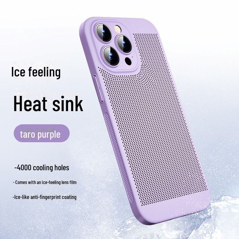 Husă mată ultra-subțire, respirabilă, pentru telefoanele Apple 11-15, cu plasă de disipare a căldurii.