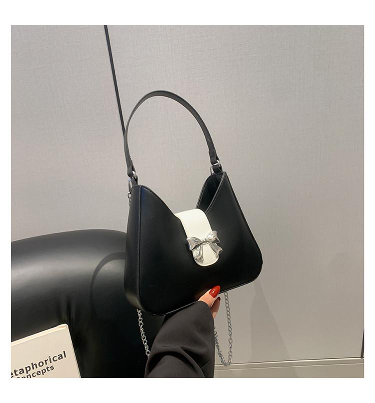 Stylish Pu Bowknot Saddle Handbag For Women Versatile For Casual Commuting