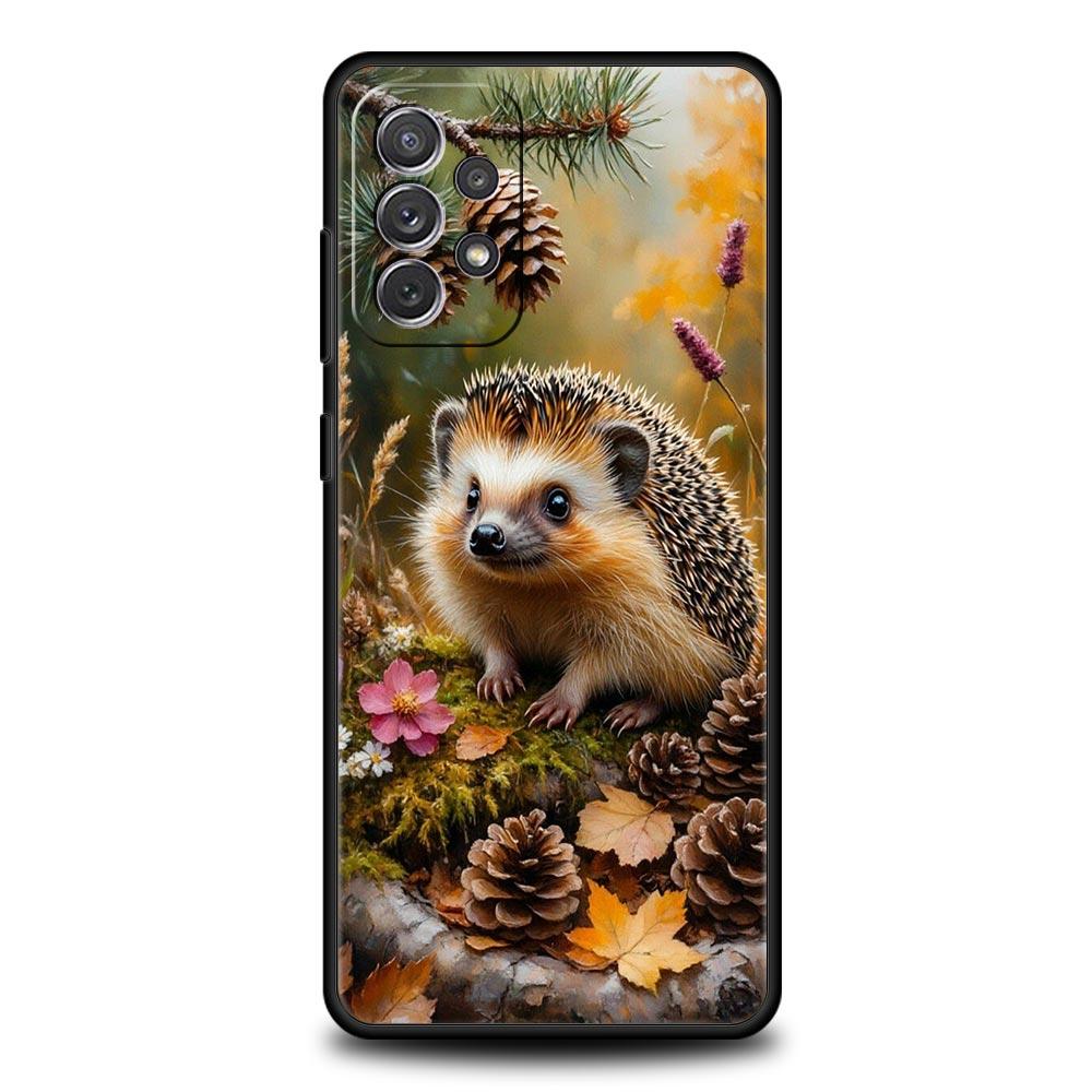 Hedgehog Design Phone Case For Samsung Galaxy A17 A07 A55 A35 A25 A15 A05 A33 5G A31 A23 A21s A13 A11 A41 A73 A53 A51 A71 Cover