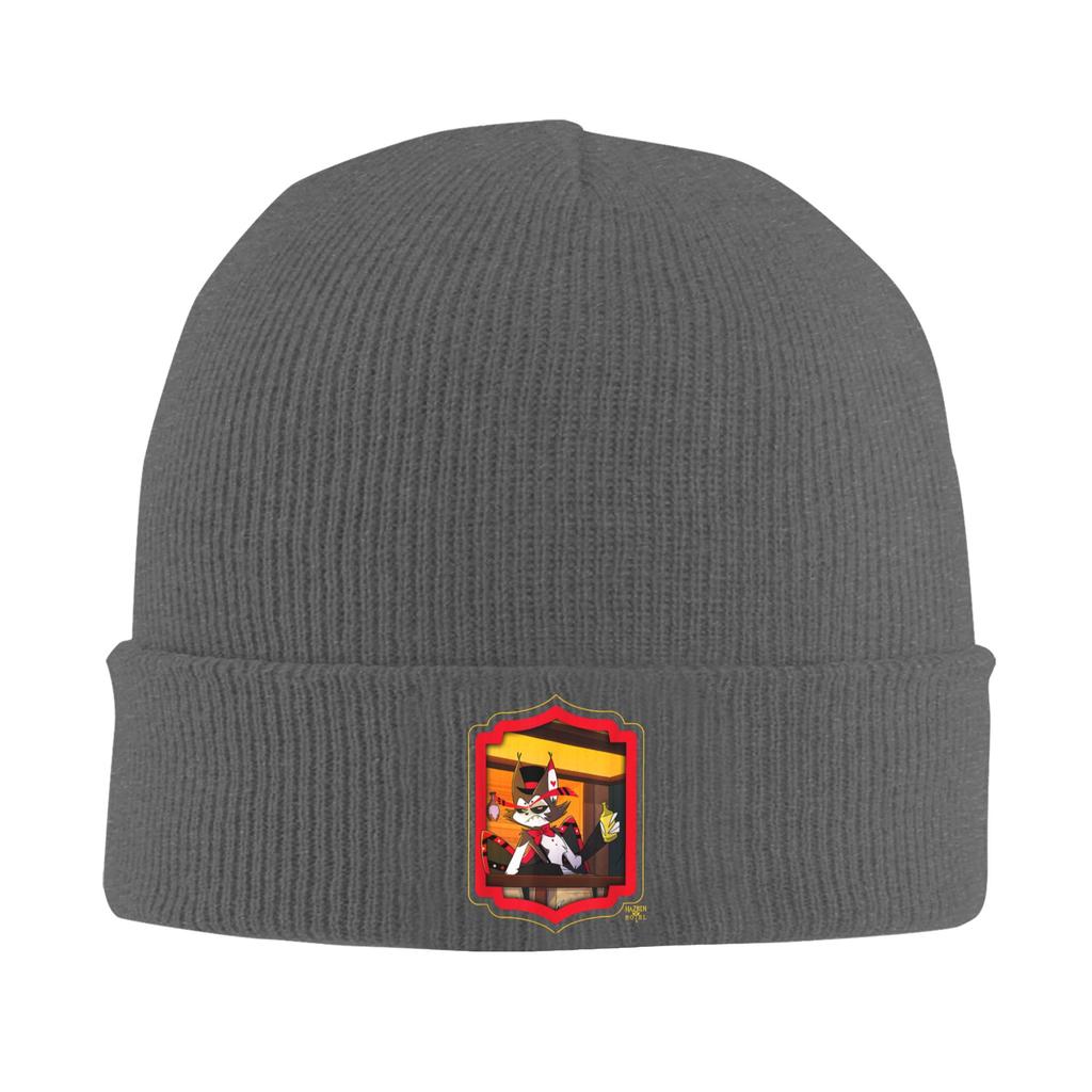 Hazbins Hotels Husk Beanie Hats Skullies Beanies Men Women Unisex Vintage Elastic Caps Autumn Winter Kpop Printed Bonnet Hats