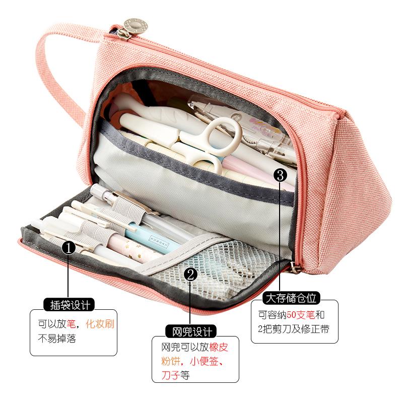 Multi Layer Large Capacity Pencil Case Pen Storage Supplies Pen Box Kawaii Cute Pencil Cases Bags Stationary School Supplies