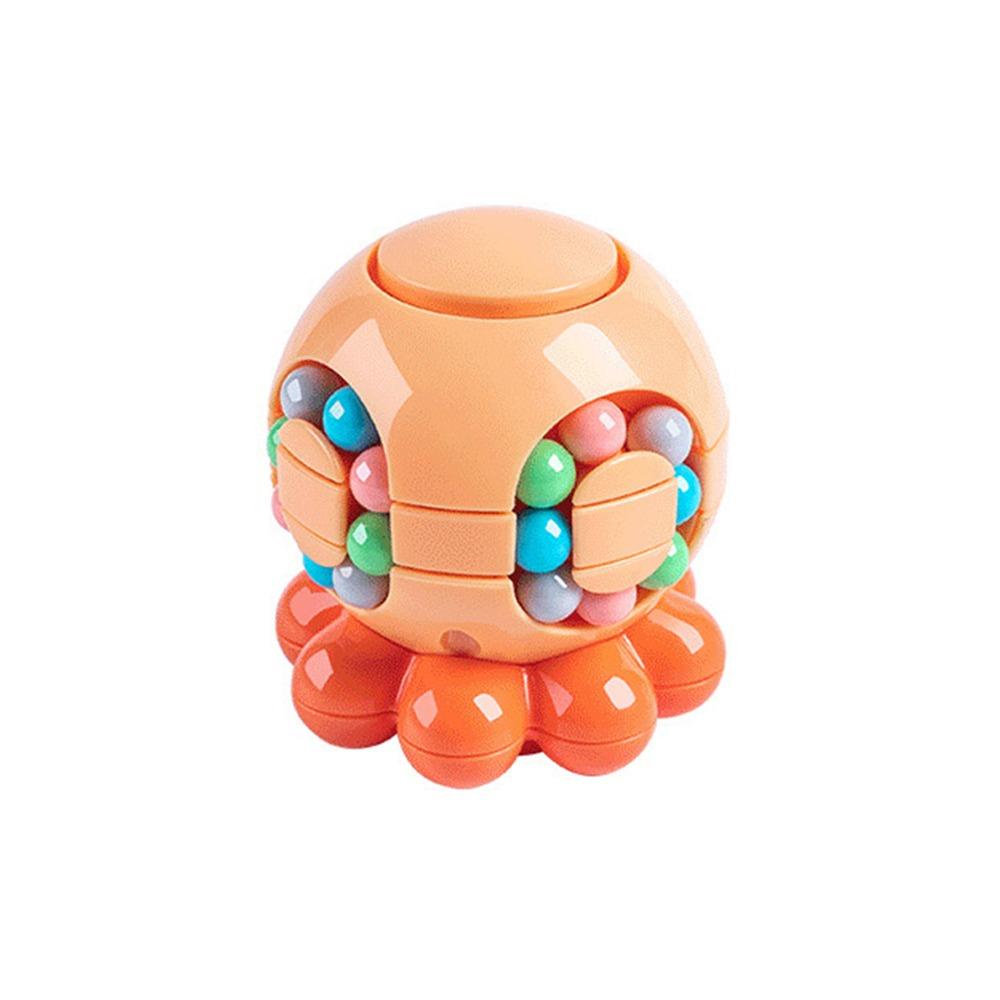 

Octopus Spherical Rotating Ball Plastics Stress Relief Toy Creative Finger Spinner Gyro помаранчевий