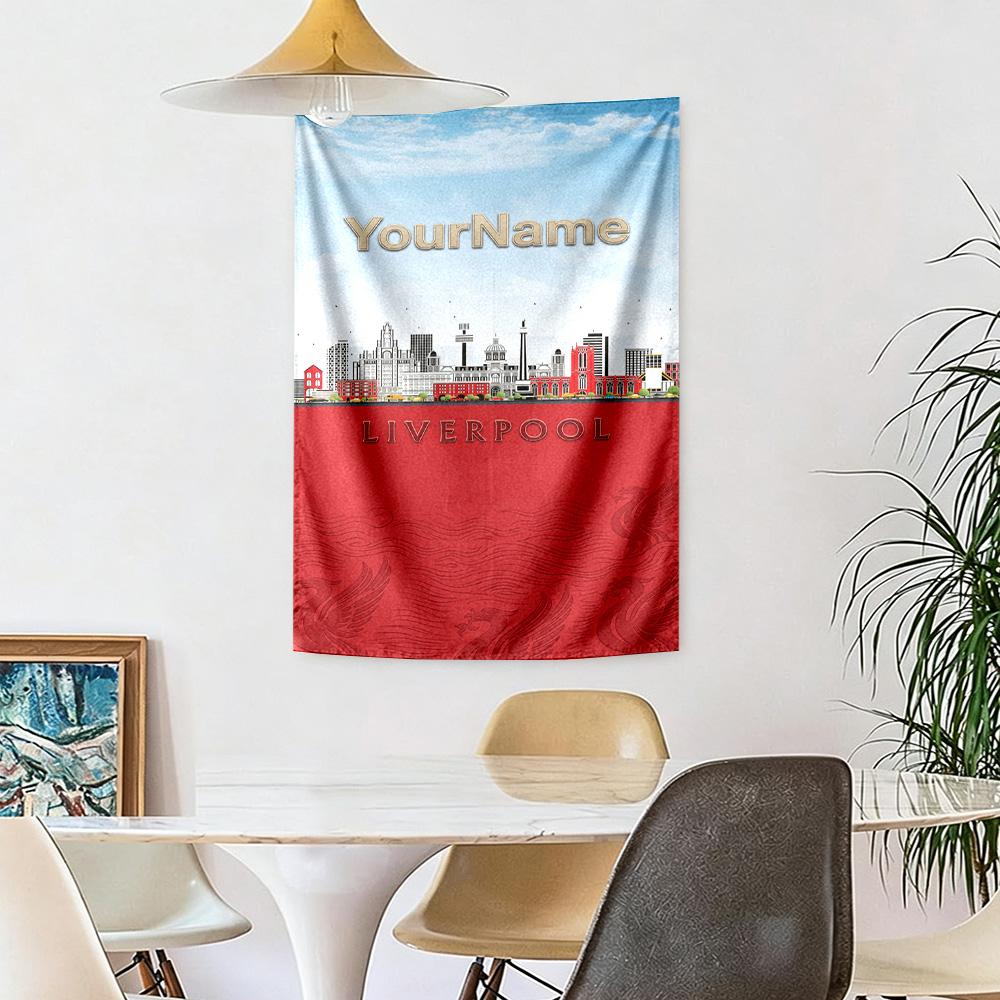 Liverpool Custom Your Name Wall Decor Tapestry Art For Pet Memorial Birthdaywedding Party Backdrop Family Gift