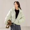 High-end European puff white duck down jacket women's stand-up collar short thickened small bread jacket winter coat