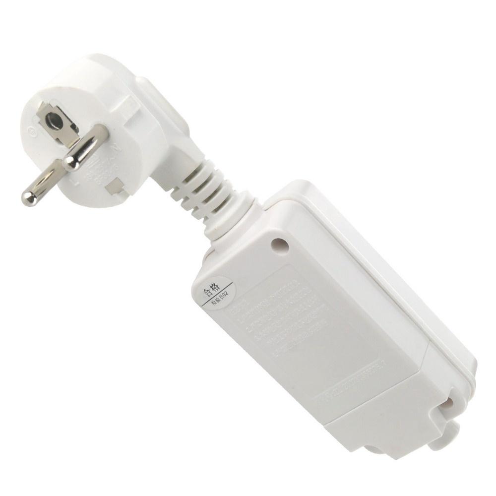 220V 240V White GFCI Leakage Protection Safety RCD Socket Adaptor Home Circuit Breaker Cutout Powers Trip Switch 16A EU Plug
