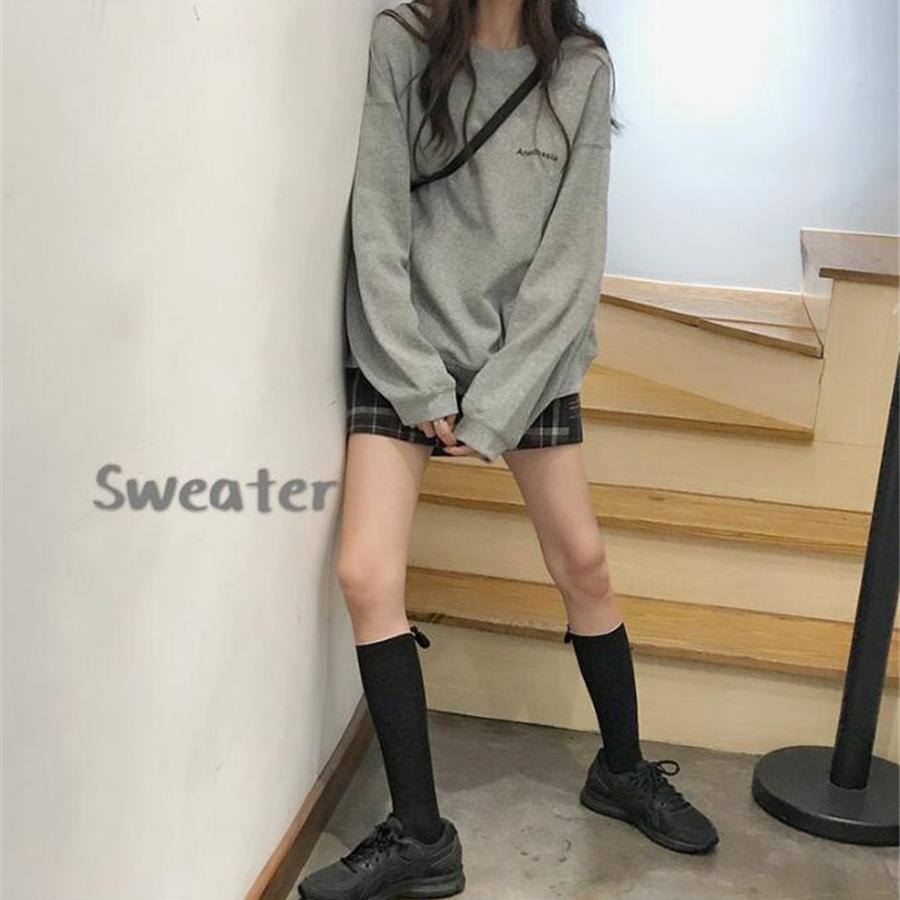 Autumn New Korean Letter Loose Fit Long Sleeve Sweatshirt Women's Thin Outerwear Fashion Wholesale