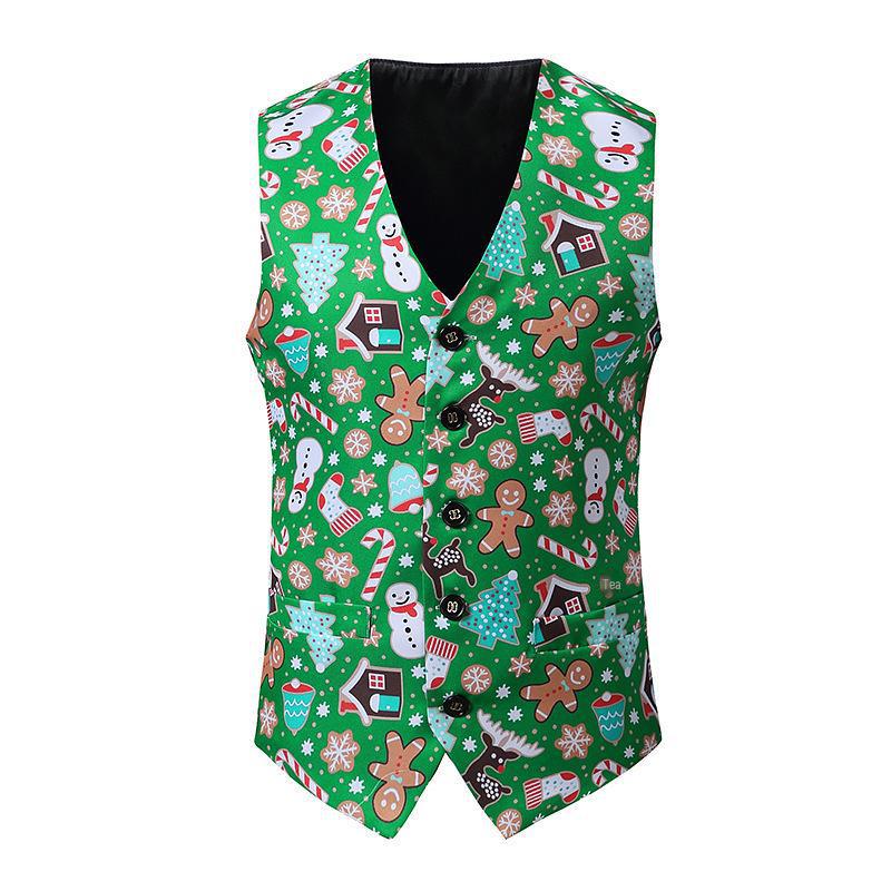 2023 Men's Christmas and New Year 3D Santa Claus Vest