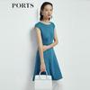 PORTS Women's Spring/Summer Short Sleeve Midi Dress LL8N021RWE005
