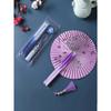 Chinese Folding Paper Fan with Tassels - Traditional Floral Design, Lightweight Plastic Portable Fan for Women, Hanfu, Home Decor, Cultural Gift