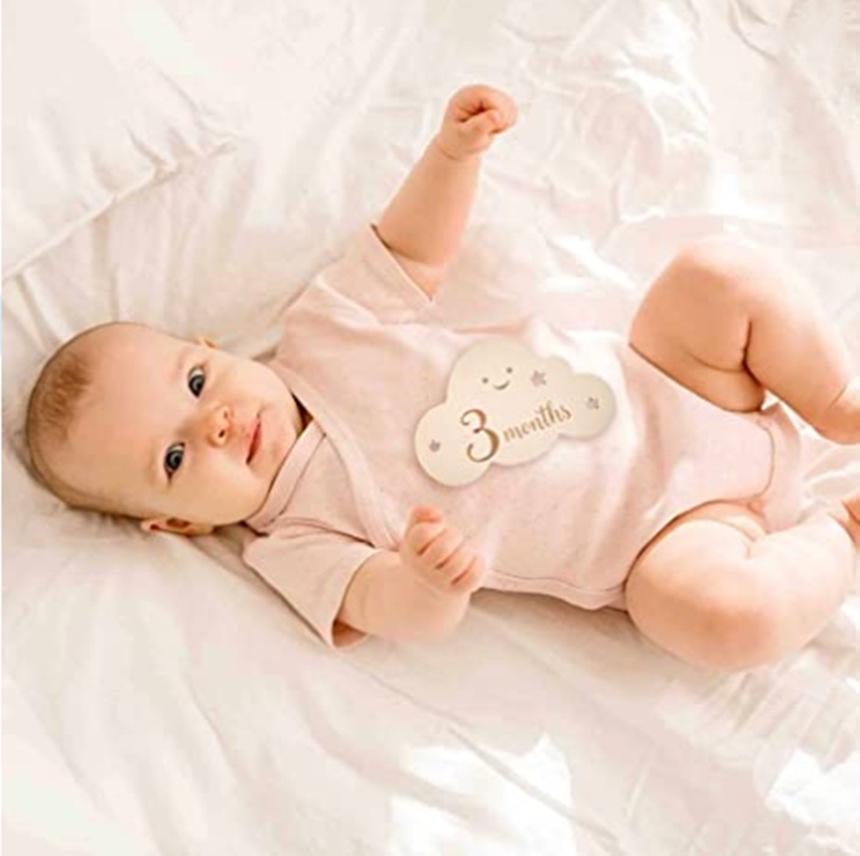 Spot Baby Milestone Calendar: Children's Room Decor & Photo Props for 100-Day Celebrations