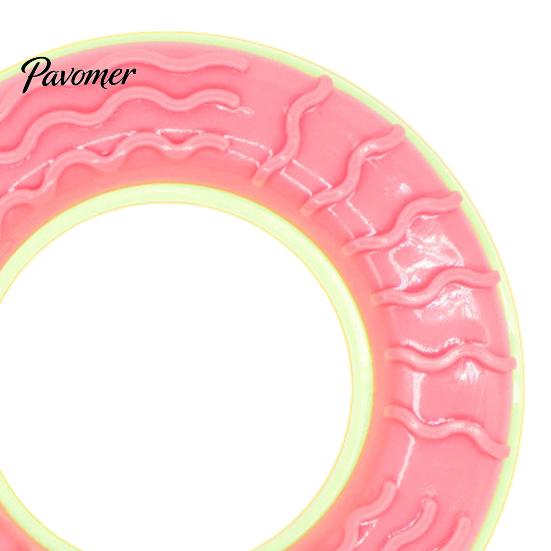 Flexible TPR Teeth Cleaning Toy Dog Cooling Chew Toy, Popsicle Ice Freezer Donut Shape Interactive Training Reusable Freeze for Summer Heat