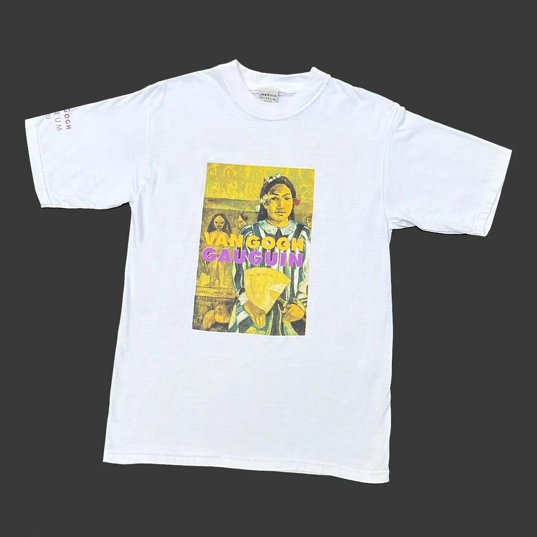 Vincent Van Gogh Paul Gauguin 2002 Y2k Vintage Museum Exhibition Unisex T-Shirt XL