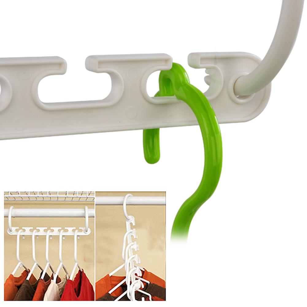 8 4 2 1 ABS Plastic Magic Wonder Hangers Closet Space Saver Smart Organizer Clothes With 2 Hooks