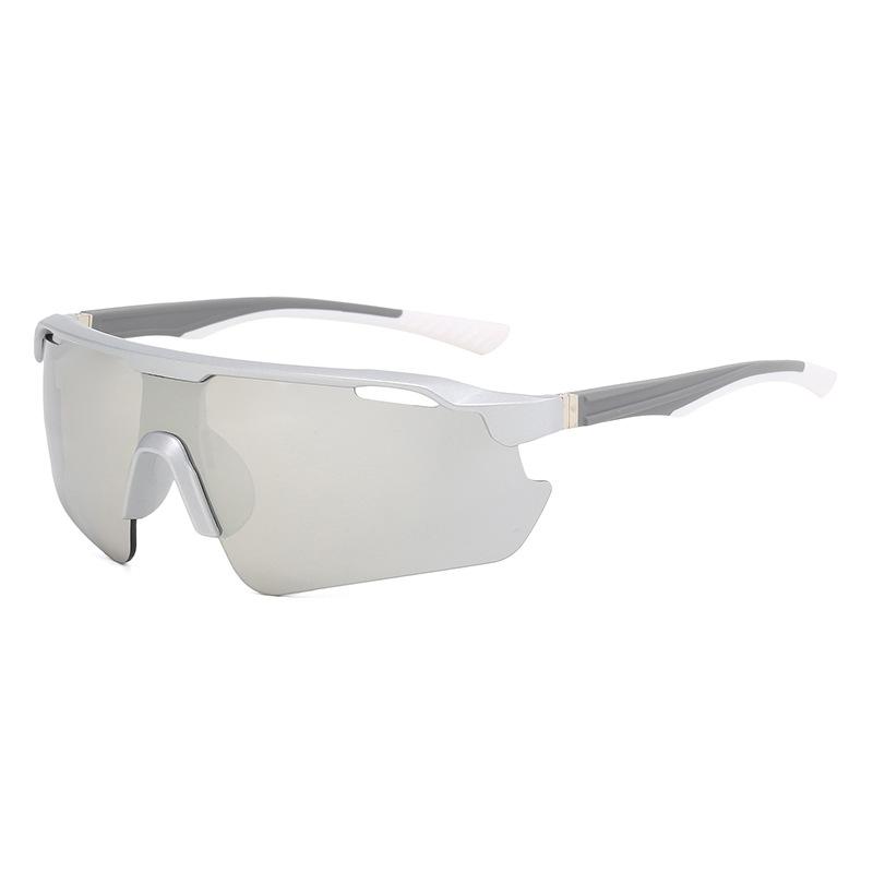 Half Frame Large Frame Cycling Glasses For Men And Women Y2k Futuristic Outdoor Sports Colorful Windproof Sunglasses 8829