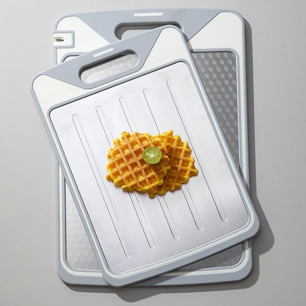 Double Sided Chopping Board Stainless Steel Chopping Block Durable Cutting Board  Kitchen Supplies
