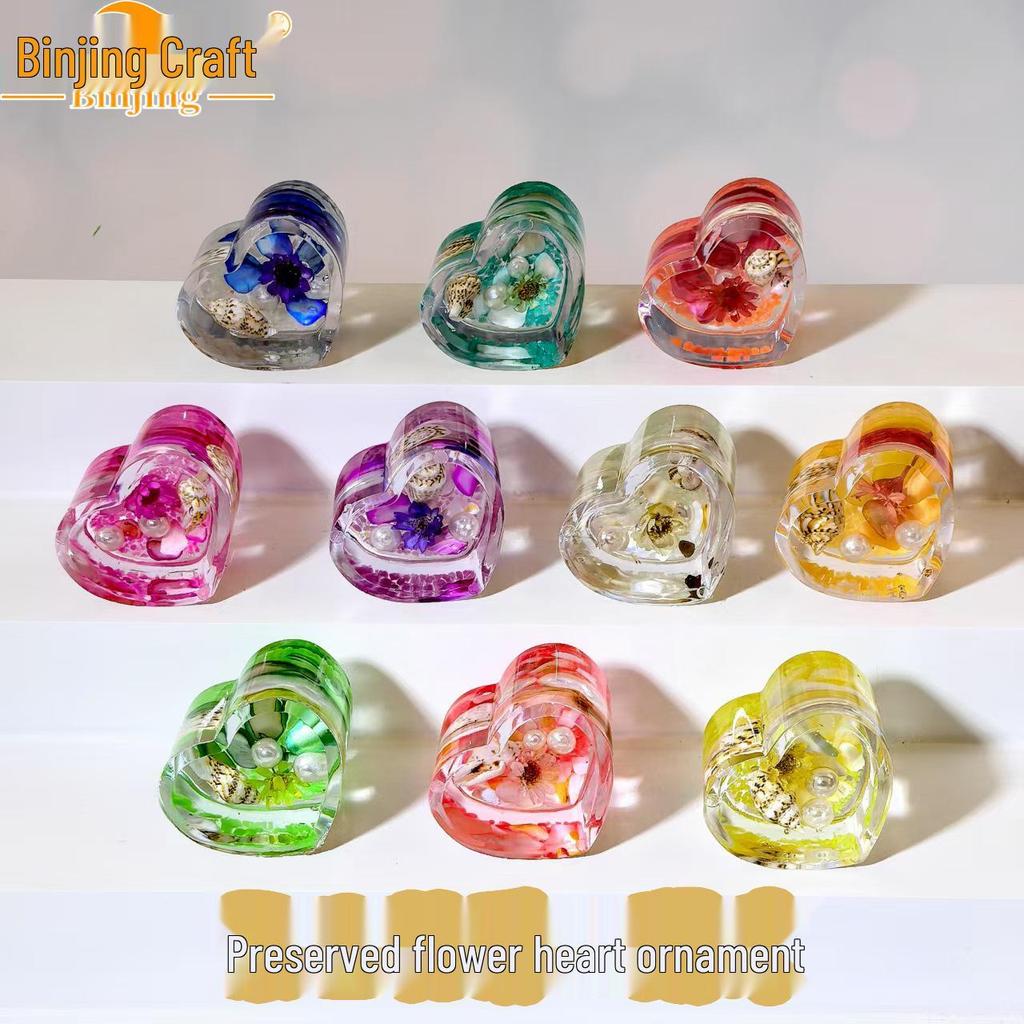 Pandantiv breloc floare conservată inimă luminoasă Ornament mașină de jucărie