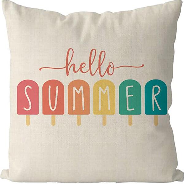 Nowa Nordycka Poszewka na Poduszkę z Lnu - Letni Nadruk Owocowy Poszewka na Poduszkę na Sofę