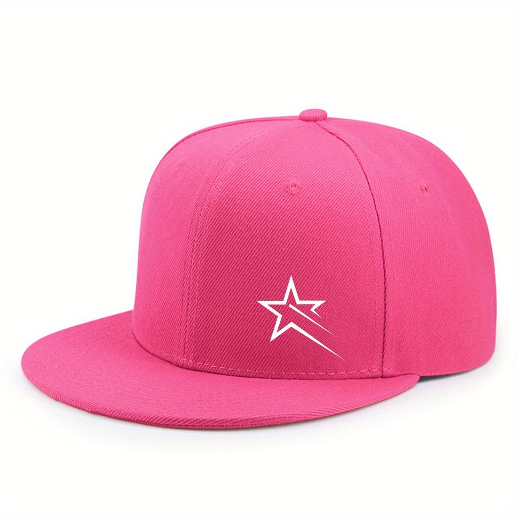 Unisex Urban Style Adjustable Fit 1pc Baseball Cap - 100% Polyester Flat Brim Hat for All Seasons with Sun Protection