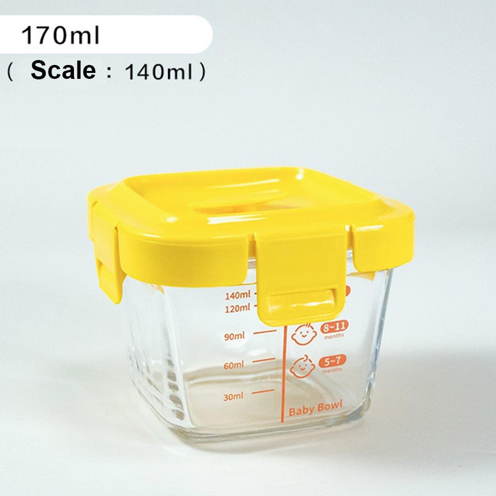 

170 мл Контейнер для хранения продуктов Замороженная детская еда Банка для хранения Новая детская еда Стеклянная чашка Маленькие жёлтый
