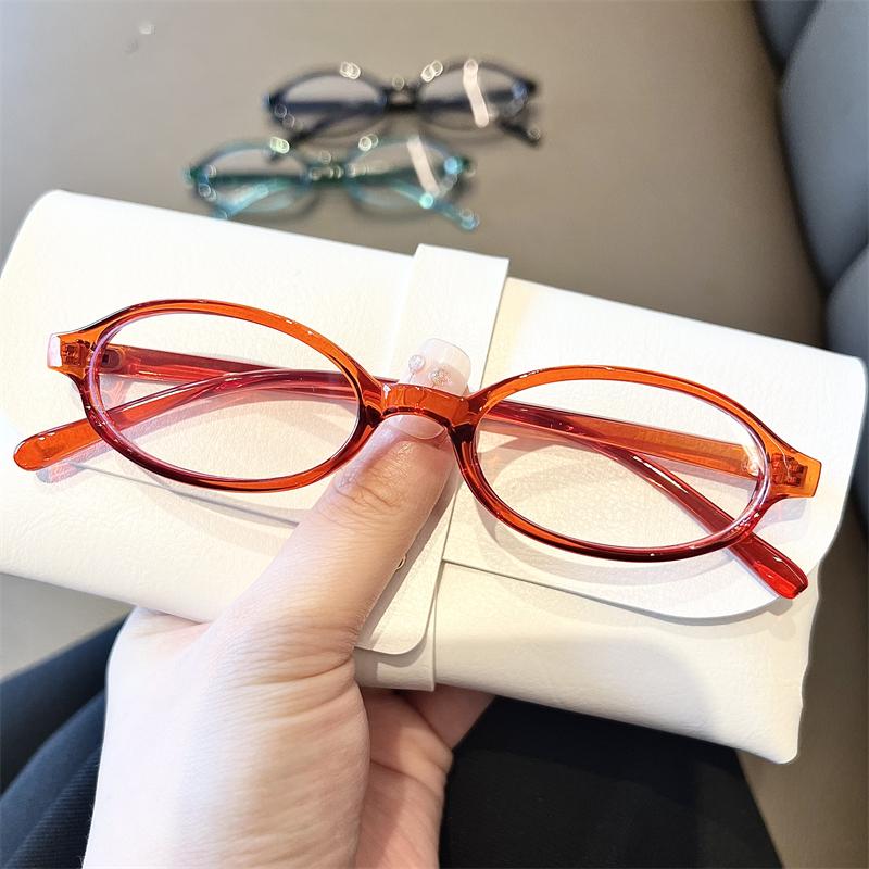 Women Y2K Retro Oval Glasses Small Frame Eyewear Blue Light Blocking Eyeglasses Female Computer Reading Optical Spectacle