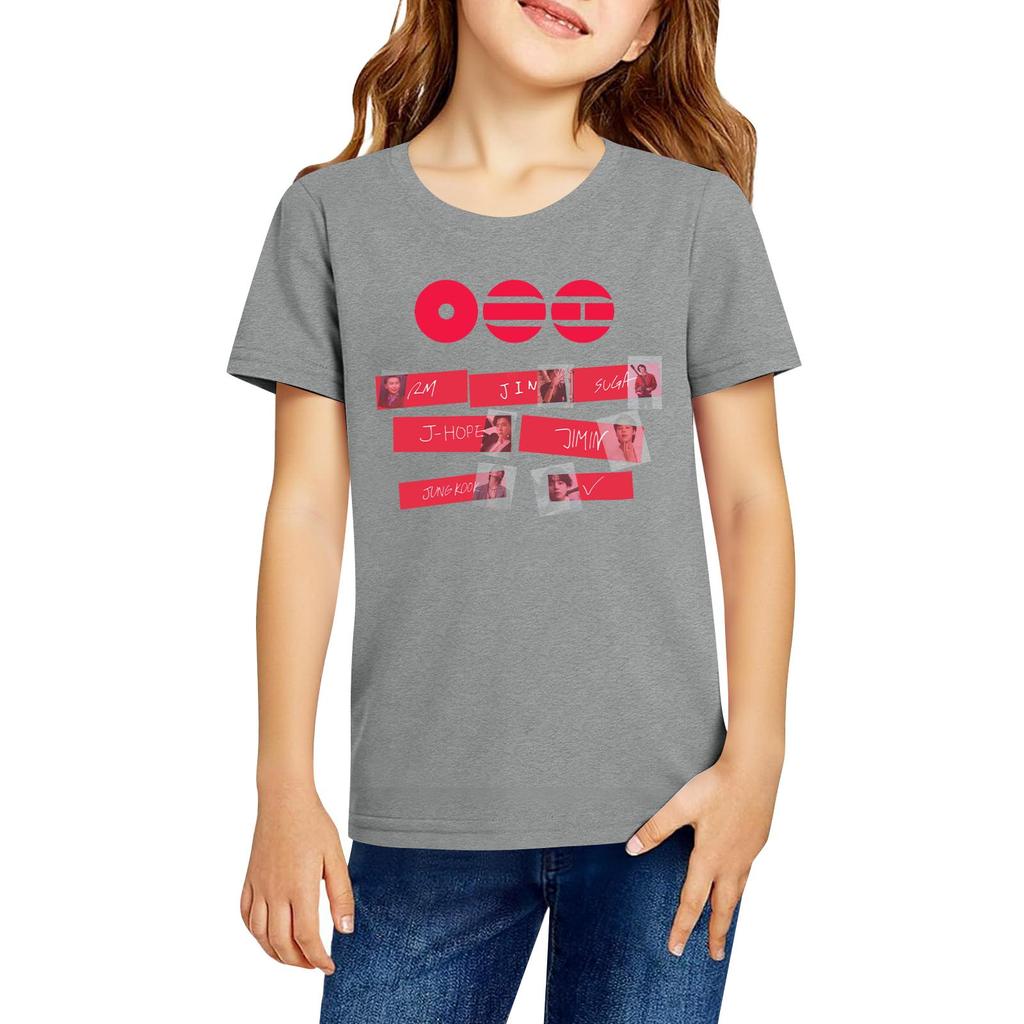 Modische Rundhals-Kurzarm-Arbeitskleidung bedruckte Oberteile für Kinder-Sommeroberteile