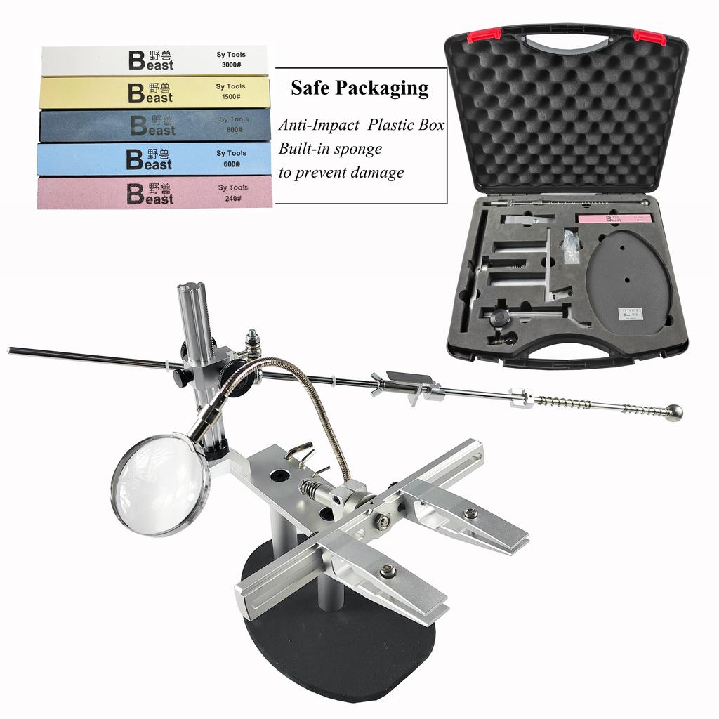 Sy Tools Beast Professional Apex Knife Sharpener, Knife Sharpening System For Kitchen Knife Outdoor Tool Scissors Grinding