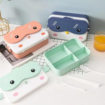 Cutie Bento pentru Prânz pentru Copii de Școală Rectangulară Etanșă Plastic Anime Portabilă Recipient Alimentar pentru Microunde Cutie de Prânz pentru Copil de Școală