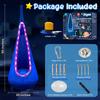 Light Up Kids Pod Swing Seat Cotton Hanging Chair 4 Light Modes 16 Colors Pod Swing Chair Kids Sensory Swing for Indoor Outdoor