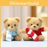 Cute Soft Plush Scarf Bear Stuffed Toy Keychain Adorable Gift Kid Collect And