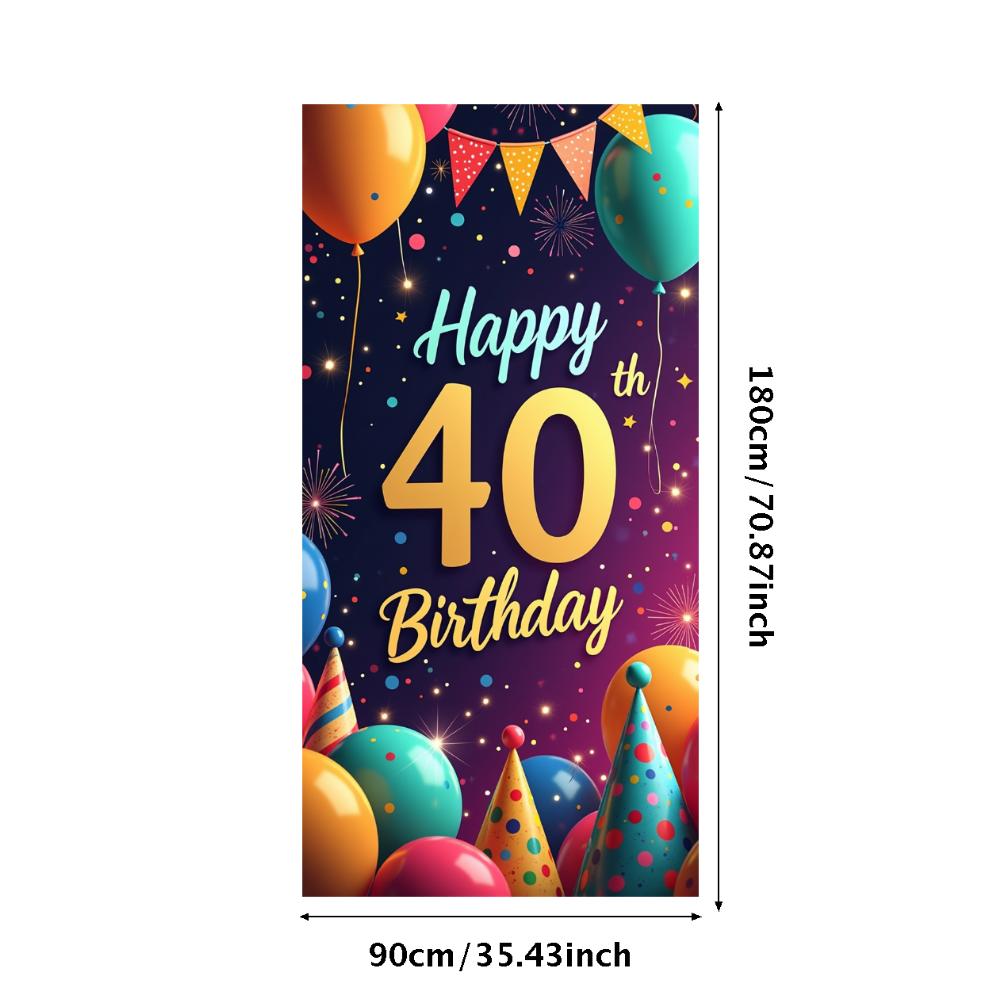 Birthday Backdrop Balloon Party Backdrop Birthday Banner Celebration Decoration For Indoor Decoration Milestone Event Adult