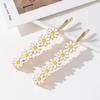 2pcs Set of Small Daisy Alloy Flower Hairpins, Fashionable and Fresh Women's Hair Clip, Bangs Clip