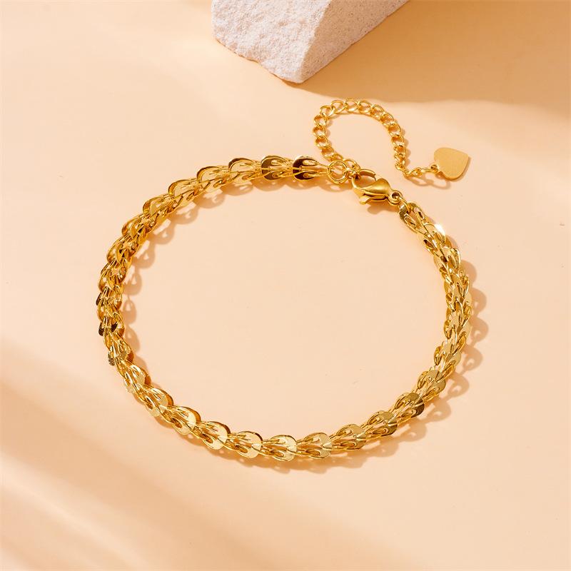Gold Phoenix Tail Chain Bracelet For Women Dainty Jewelry