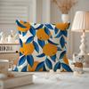 Fruit Print Cushion Cover Anti-dustmite Pillowcase Invisible Zipper Silky Short Plush Sofa Cushion Cover