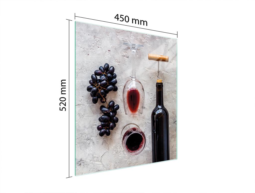 SZKLANA DESKA DO KROJENIA 45x52 WINO