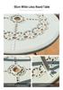 White Wrought Iron Cast Aluminum Outdoor Patio Table and Chairs Set - Waterproof Villa Courtyard Garden Balcony Furniture