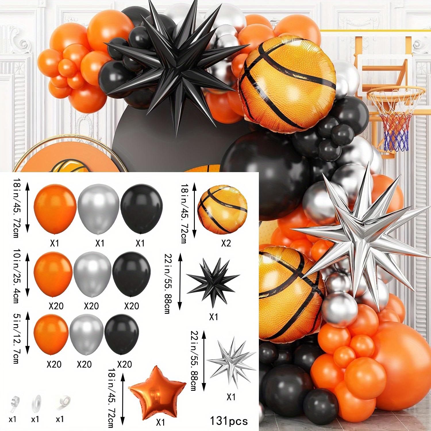 

131pcs Basketball Themed Arch Garland Balloon Kit, Suitable for Birthday, Graduation, Anniversary and Other Scene Decoration Other