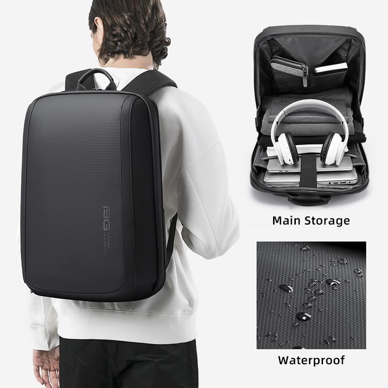 BANGE Men's Large-Capacity Laptop Backpack – Casual Business & Student Use