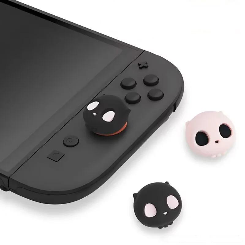 4pcs Cute Soft Silicone Joystick Caps Thumb Grips Cover for Switch 2 Joy Con Controller Protection Video Game Accessories