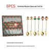 J Cross-border 430 Stainless Steel Christmas Dessert Spoon & Fork Set – Includes Ice Cream & Cake Utensils with Festive Elements
