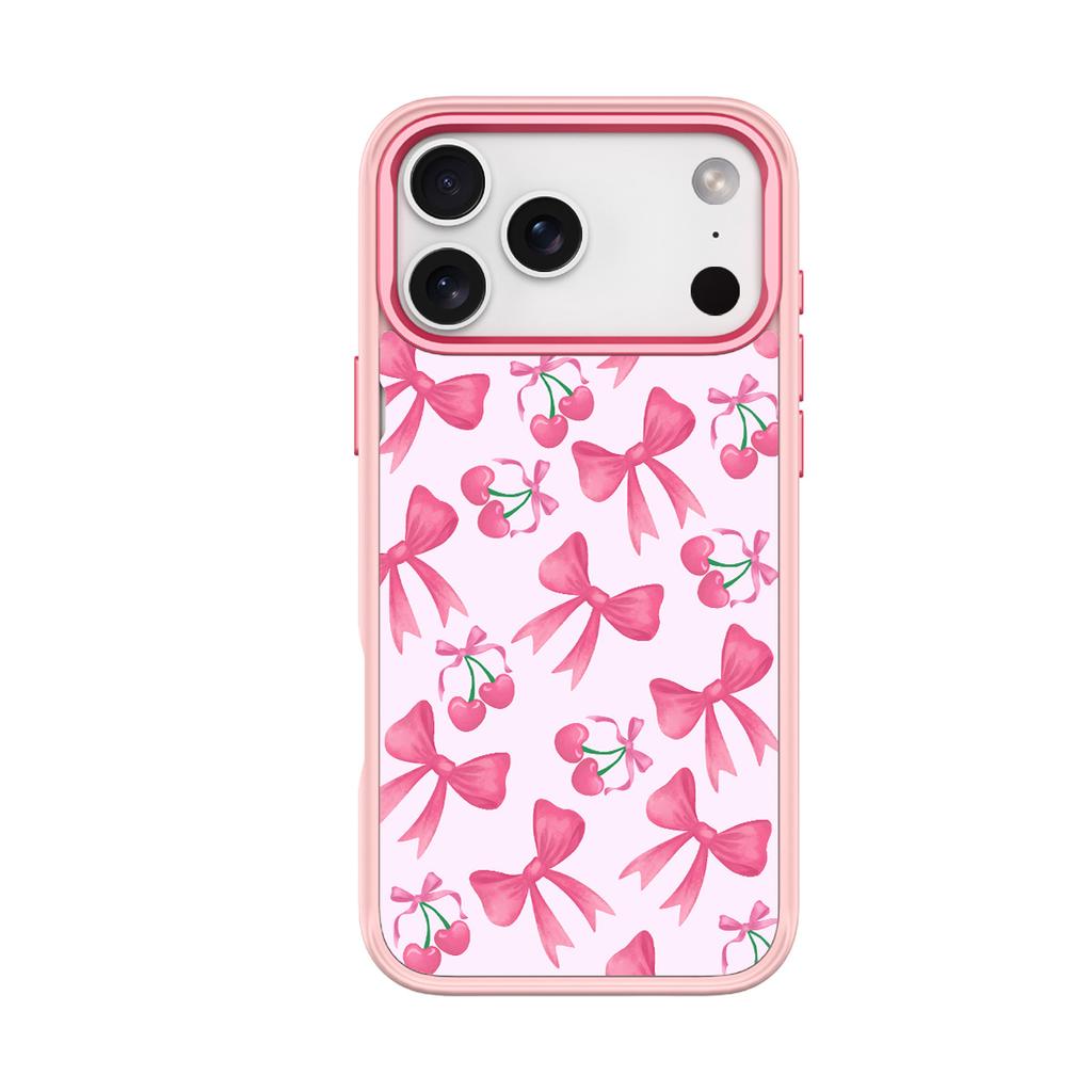 Applicable to Apple 17pro mobile phone case, advanced sense 16 replaceable back plate 15promax magnetic mobile phone case, cherry powder.