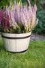 Round flowerpot, light gray wood imitation, 40 cm Madera
