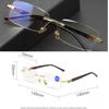 Anti Blue Light Reading Glasses For Women And Men Frameless Presbyopic Glasses +100 To +400