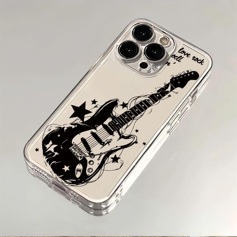 Cool Guitar Phone Case for iPhone 17 Air 16 15 14 13 12 11 Pro Max Plus Mini 8 7 Soft Transparent Cover Fundas Accessory