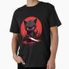 Lustige mörderische Katze Was Schwarze Katze mit Messer Grusliges Halloween-Geschenk t-shirt 0705 Süße Kätzchen Grap